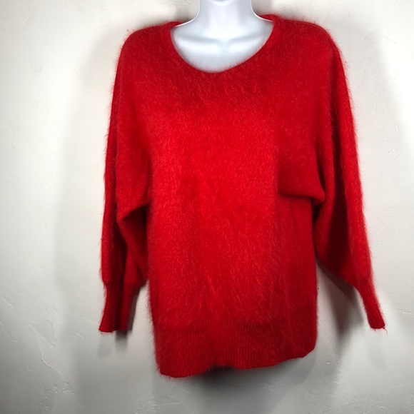 Keomi angora blend red sweater size large - Picture 1 of 9